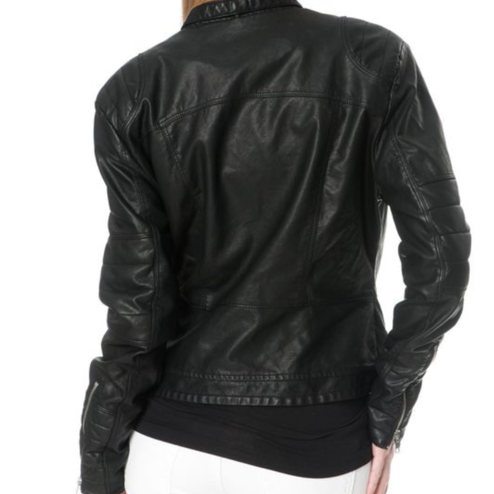 *3-Time HP* Faux Leather Maternity Jacket - Picture 5 of 5
